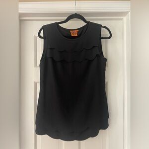 Tory Burch Black Ruffled Blouse Size 6